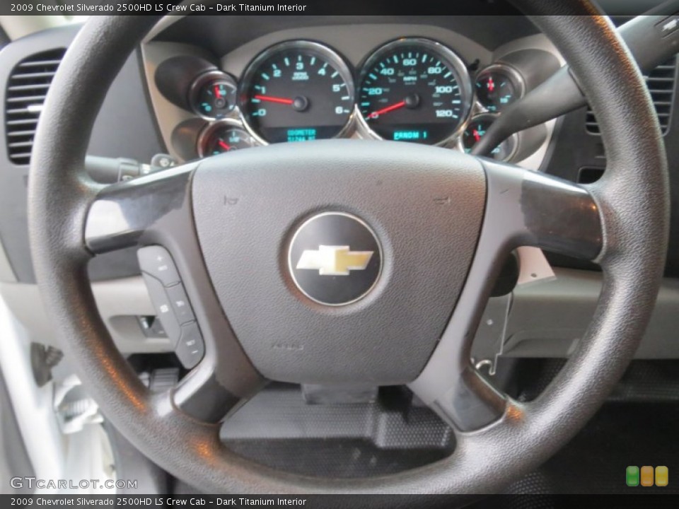 Dark Titanium Interior Steering Wheel for the 2009 Chevrolet Silverado 2500HD LS Crew Cab #76871264