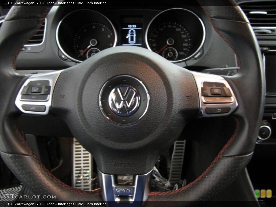 Interlagos Plaid Cloth Interior Steering Wheel for the 2010 Volkswagen GTI 4 Door #76871569