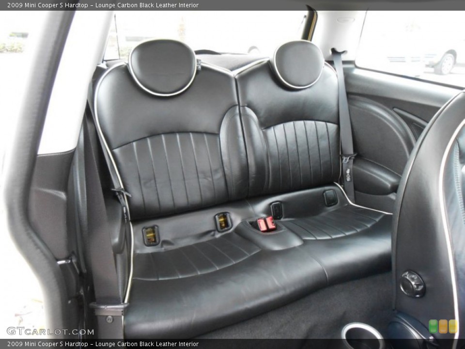 Lounge Carbon Black Leather Interior Rear Seat for the 2009 Mini Cooper S Hardtop #76872693
