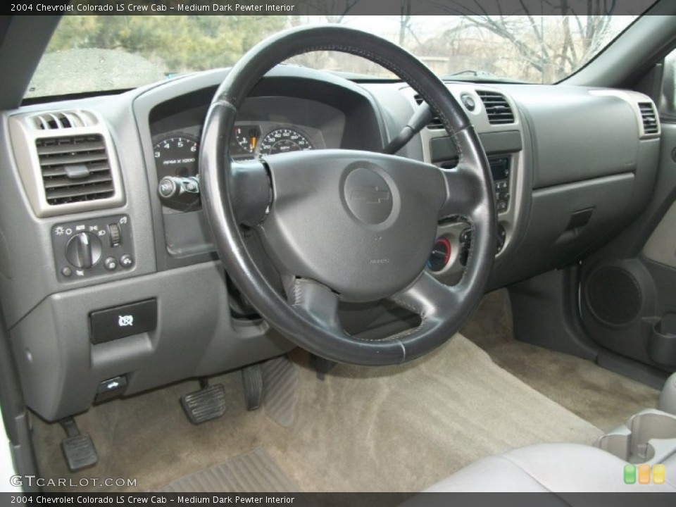 Medium Dark Pewter Interior Dashboard for the 2004 Chevrolet Colorado LS Crew Cab #76872756