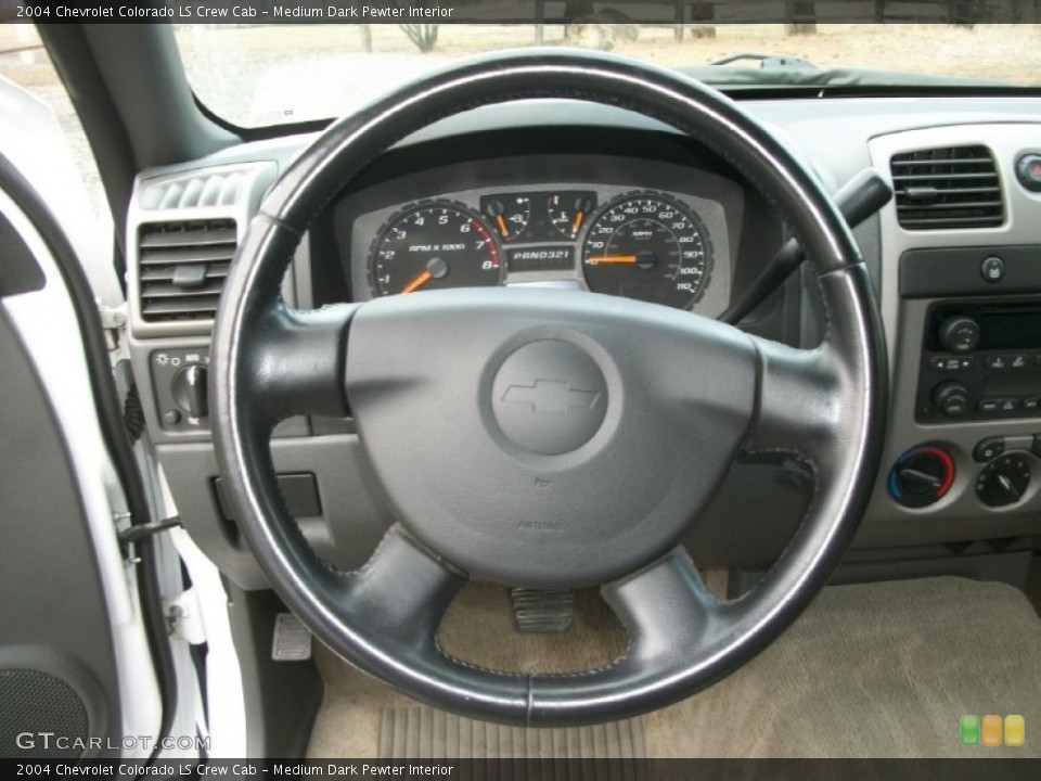 Medium Dark Pewter Interior Steering Wheel for the 2004 Chevrolet Colorado LS Crew Cab #76872771