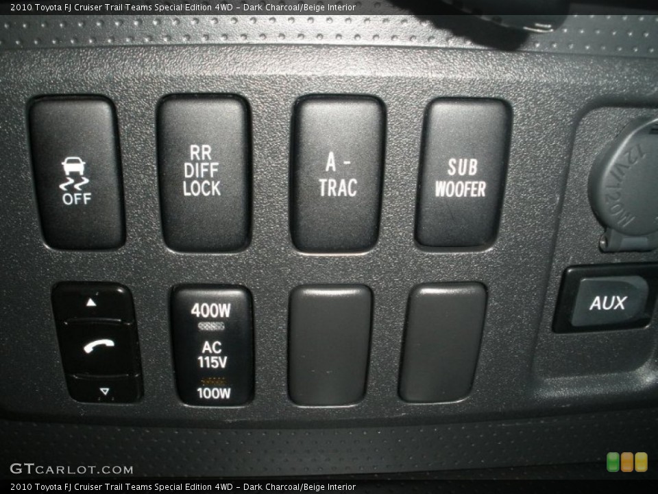 Dark Charcoal/Beige Interior Controls for the 2010 Toyota FJ Cruiser Trail Teams Special Edition 4WD #76874886