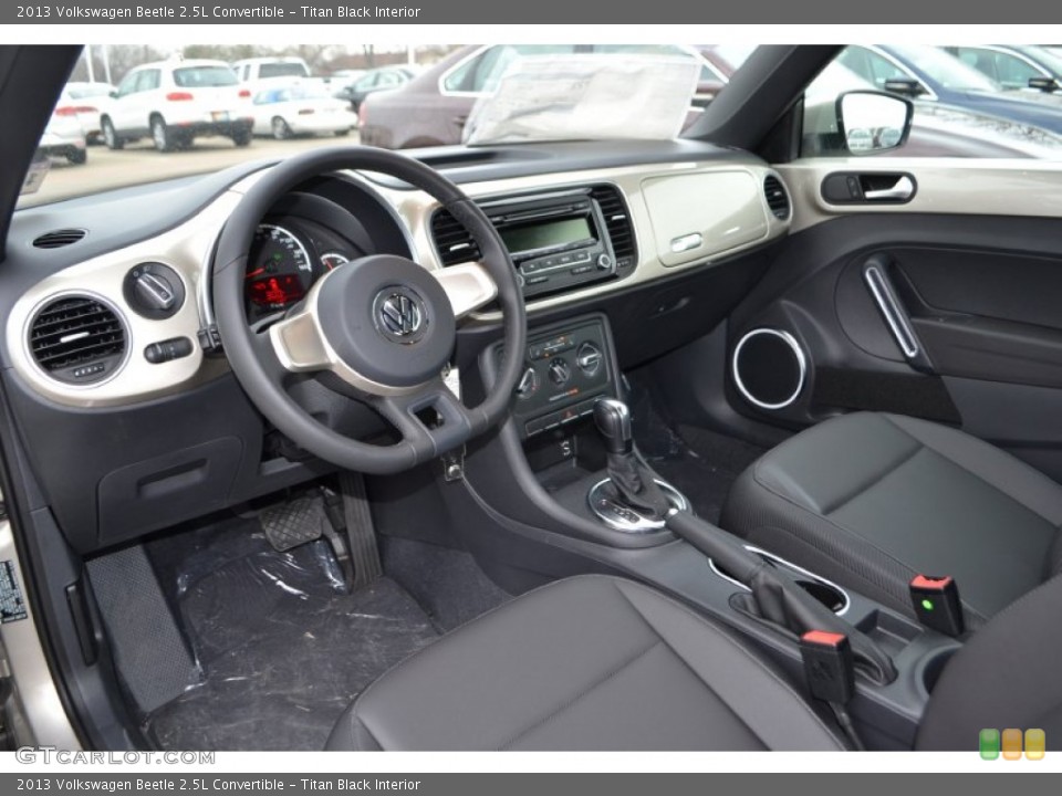 Titan Black Interior Prime Interior for the 2013 Volkswagen Beetle 2.5L Convertible #76875283