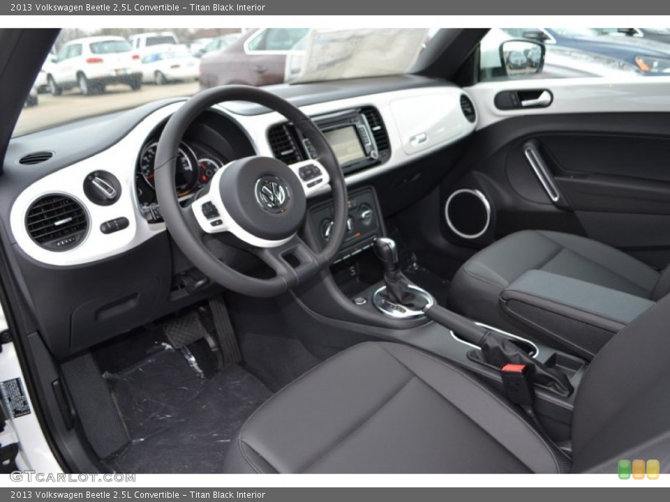 Titan Black Interior Prime Interior for the 2013 Volkswagen Beetle 2.5L Convertible #76875454