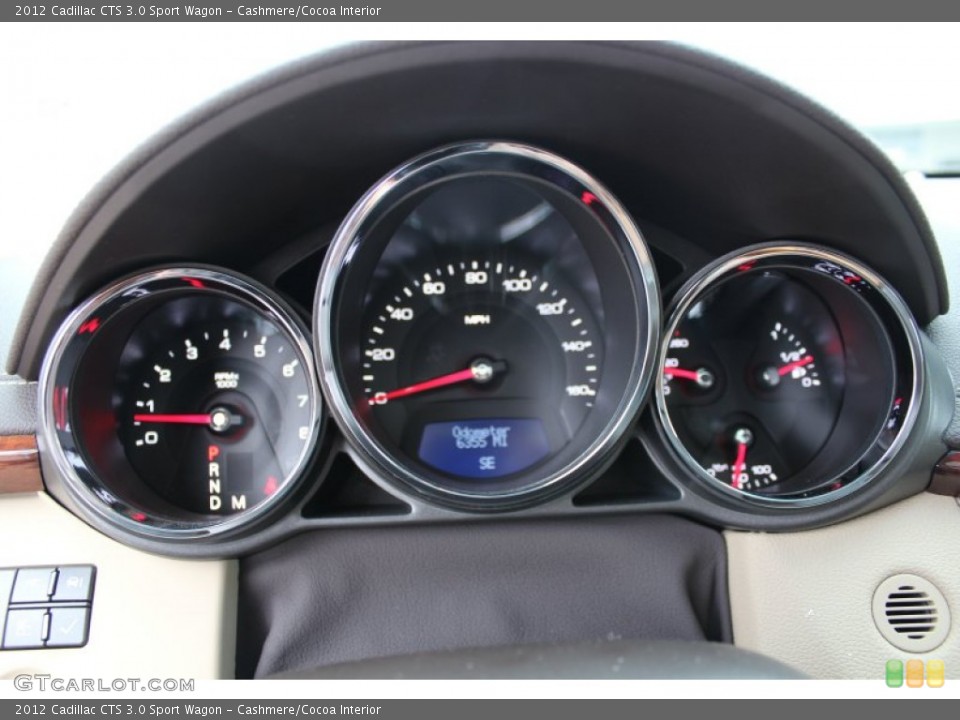 Cashmere/Cocoa Interior Gauges for the 2012 Cadillac CTS 3.0 Sport Wagon #76875726