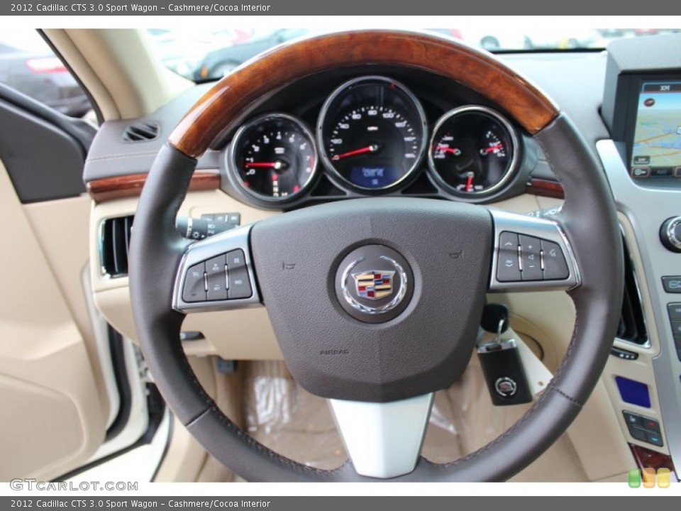Cashmere/Cocoa Interior Steering Wheel for the 2012 Cadillac CTS 3.0 Sport Wagon #76875744