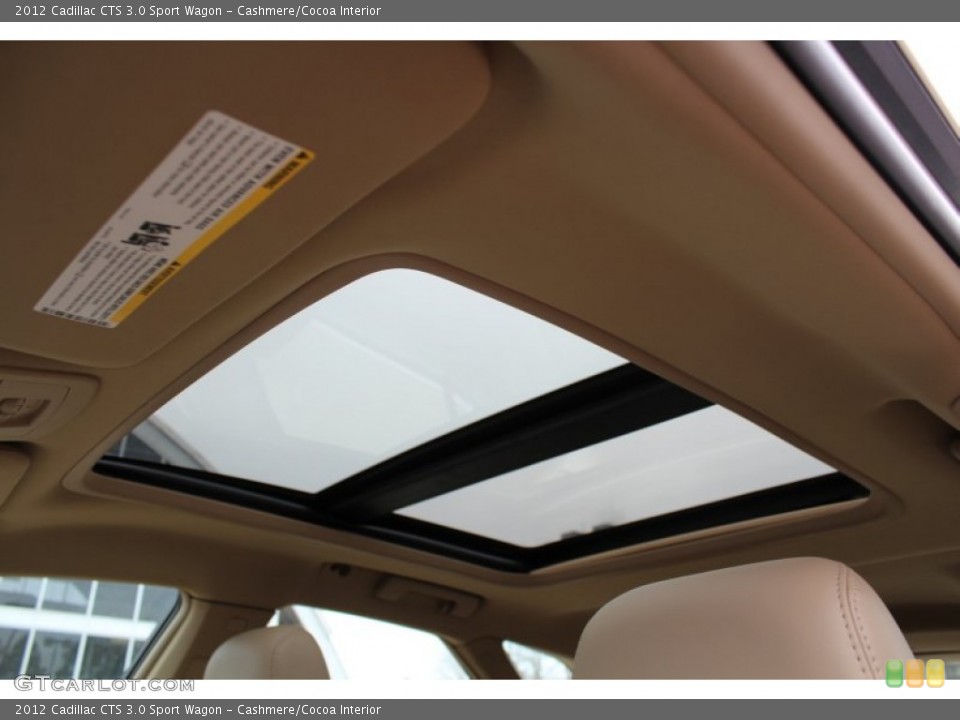Cashmere/Cocoa Interior Sunroof for the 2012 Cadillac CTS 3.0 Sport Wagon #76875993