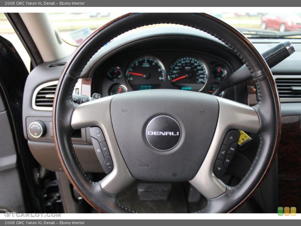 Ebony Interior Steering Wheel for the 2008 GMC Yukon XL Denali #76876281