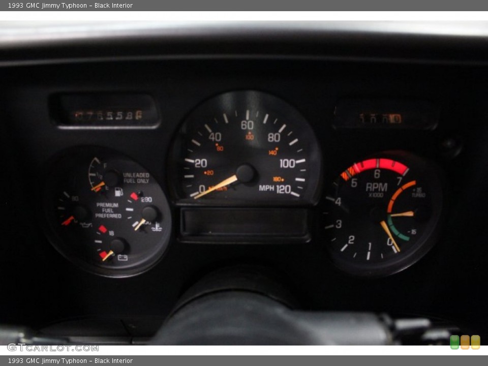 Black Interior Gauges for the 1993 GMC Jimmy Typhoon #76877526