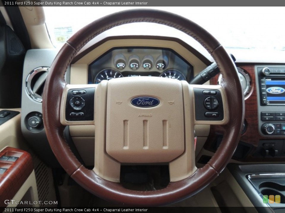 Chaparral Leather Interior Steering Wheel for the 2011 Ford F250 Super Duty King Ranch Crew Cab 4x4 #76879479