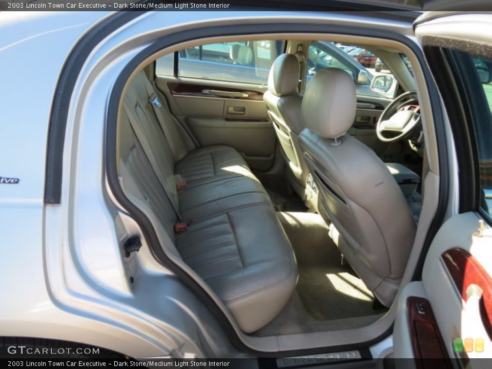 Dark Stone/Medium Light Stone Interior Rear Seat for the 2003 Lincoln Town Car Executive #76879742