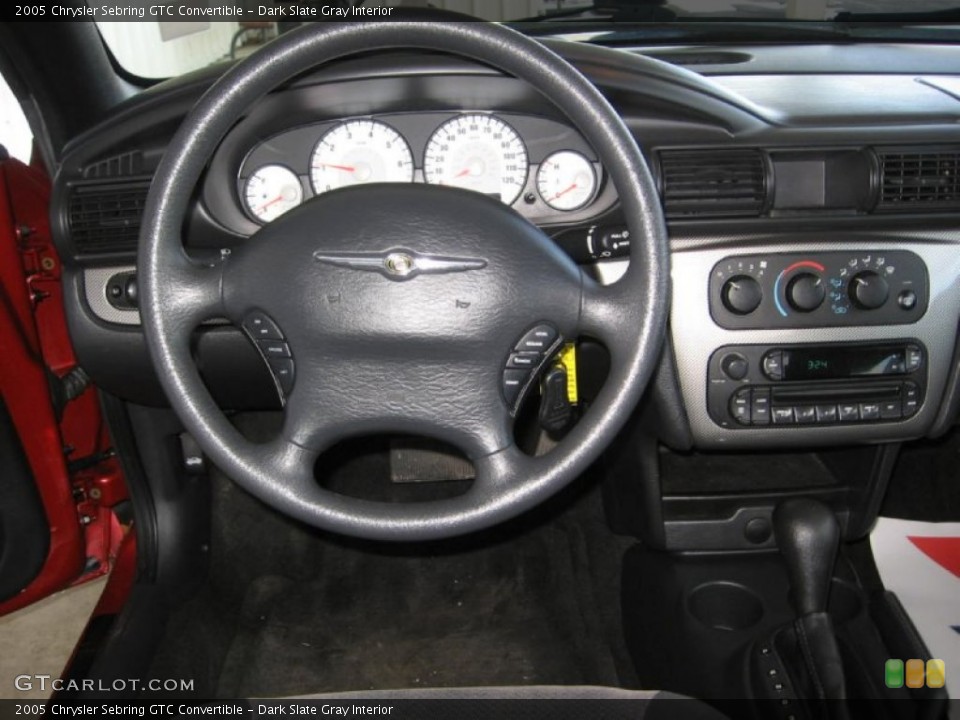 Dark Slate Gray Interior Dashboard for the 2005 Chrysler Sebring GTC Convertible #76880835