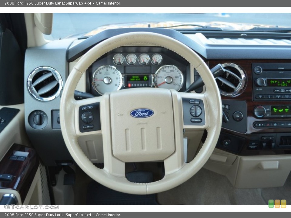 Camel Interior Steering Wheel for the 2008 Ford F250 Super Duty Lariat SuperCab 4x4 #76880859