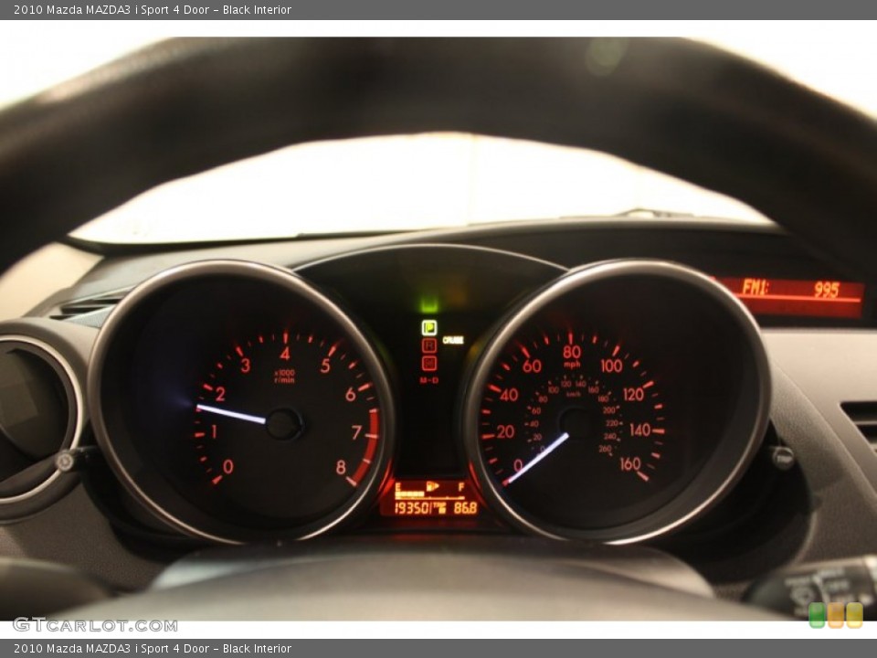Black Interior Gauges for the 2010 Mazda MAZDA3 i Sport 4 Door #76880863