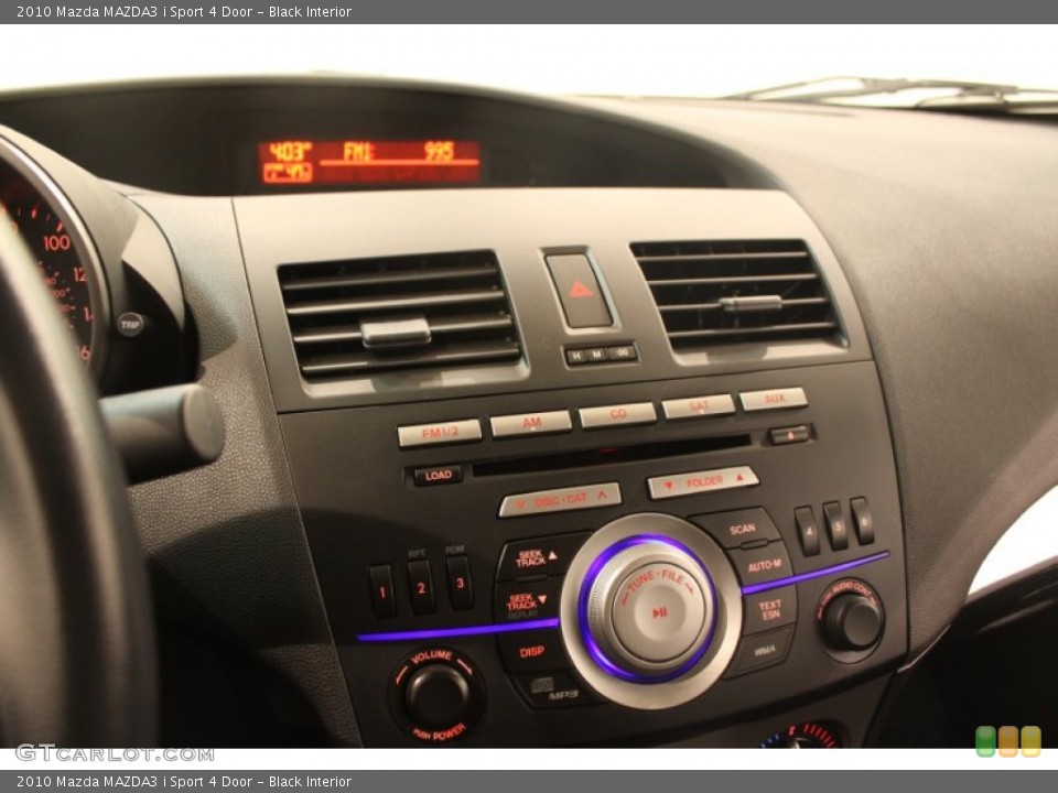 Black Interior Controls for the 2010 Mazda MAZDA3 i Sport 4 Door #76880883