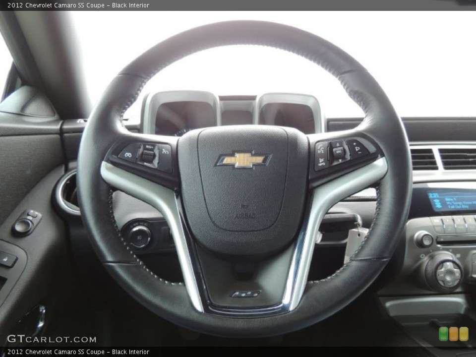 Black Interior Steering Wheel for the 2012 Chevrolet Camaro SS Coupe #76881379