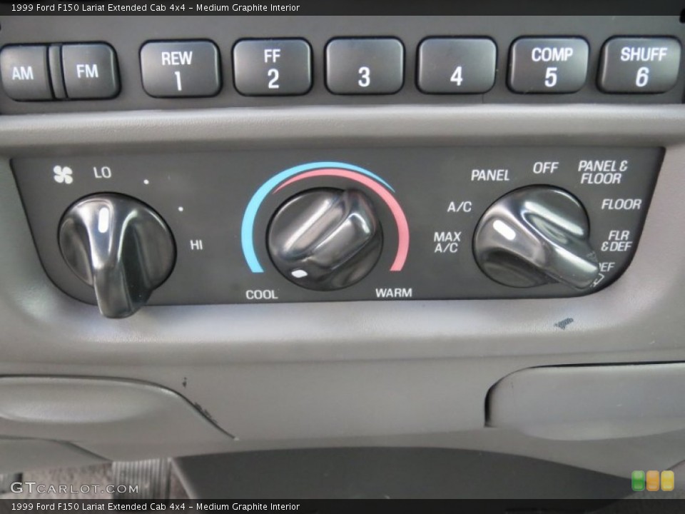 Medium Graphite Interior Controls for the 1999 Ford F150 Lariat Extended Cab 4x4 #76881546