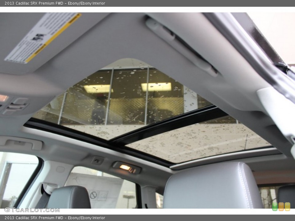 Ebony/Ebony Interior Sunroof for the 2013 Cadillac SRX Premium FWD #76881804