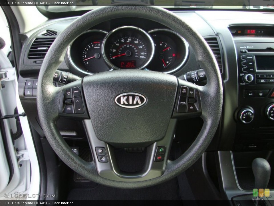 Black Interior Steering Wheel for the 2011 Kia Sorento LX AWD #76884867
