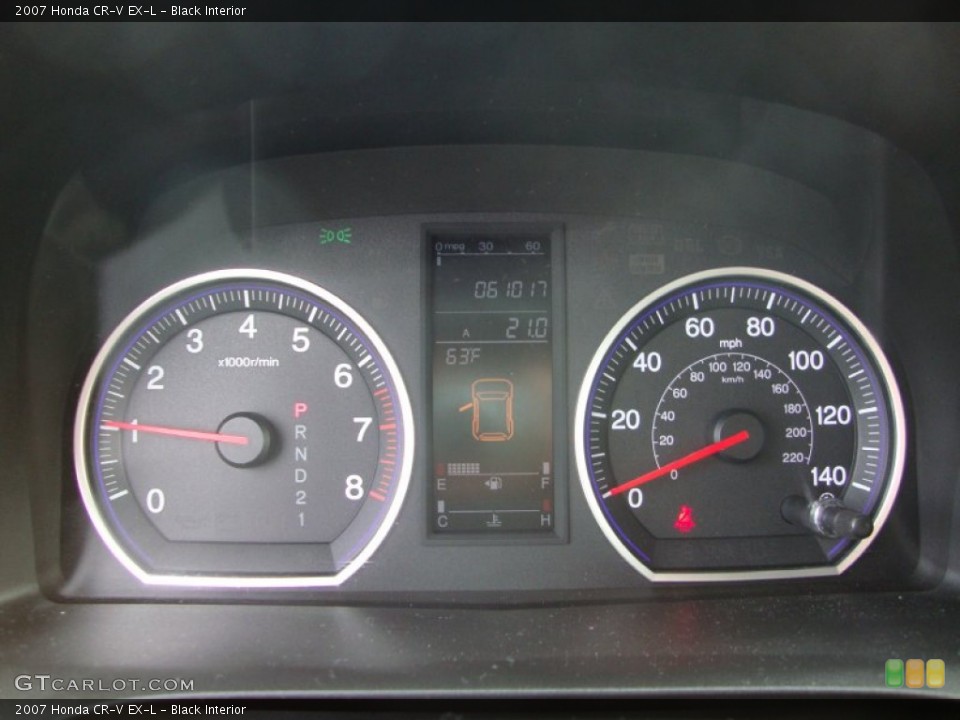 Black Interior Gauges for the 2007 Honda CR-V EX-L #76885944