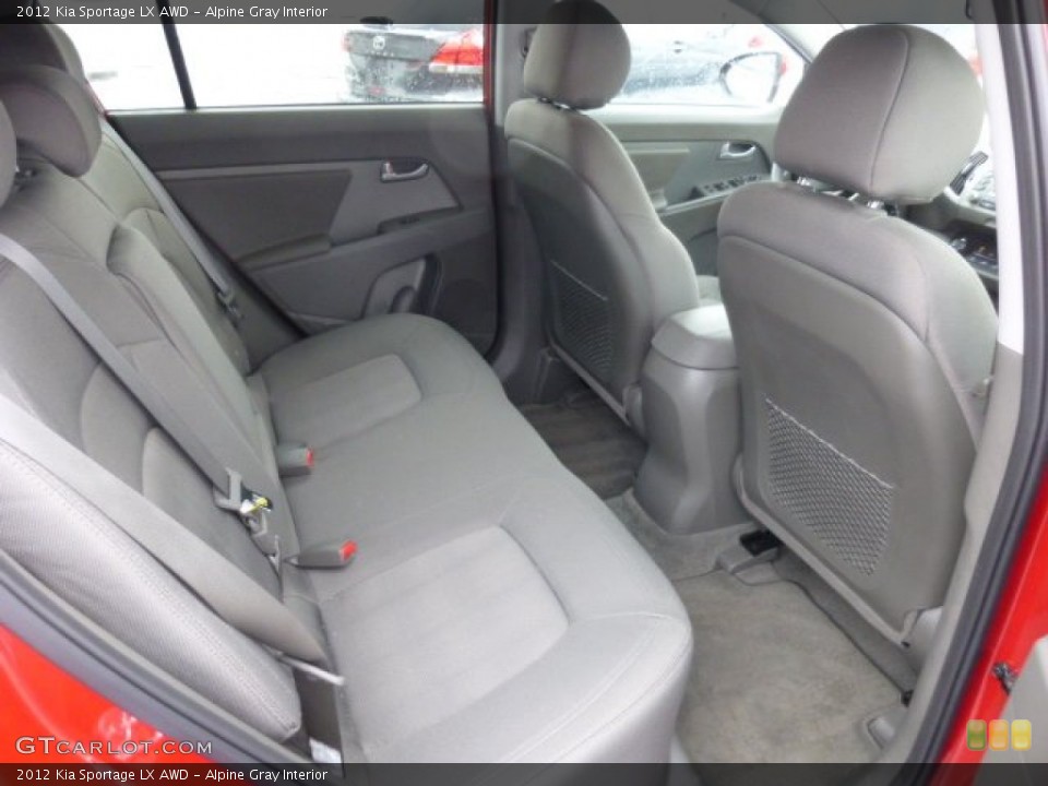 Alpine Gray Interior Rear Seat for the 2012 Kia Sportage LX AWD #76889079