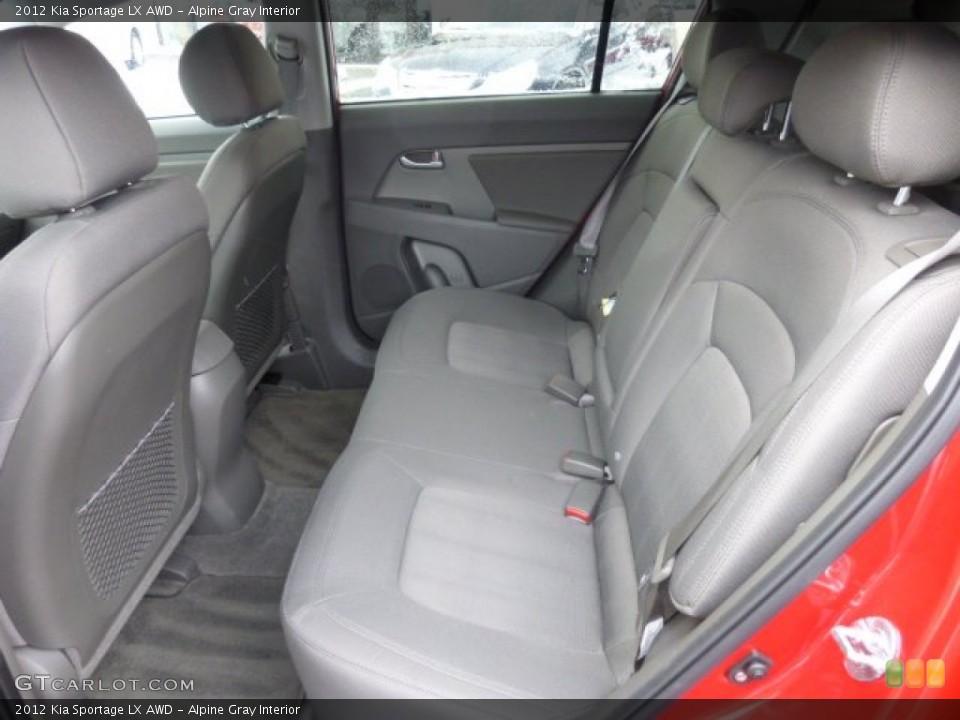 Alpine Gray Interior Rear Seat for the 2012 Kia Sportage LX AWD #76889116