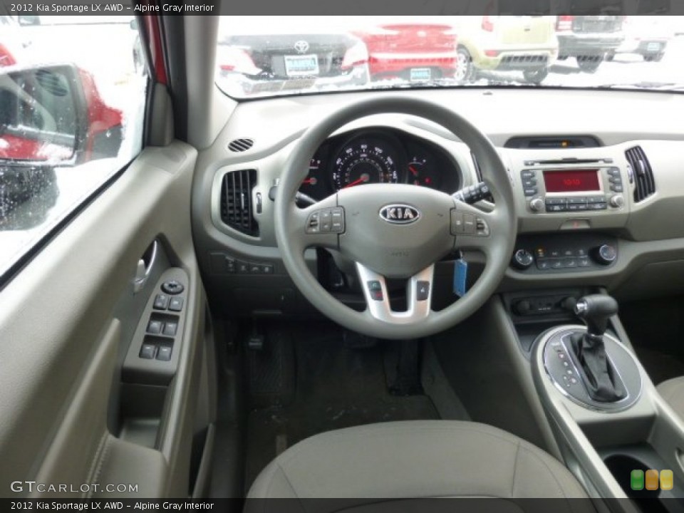 Alpine Gray Interior Dashboard for the 2012 Kia Sportage LX AWD #76889139