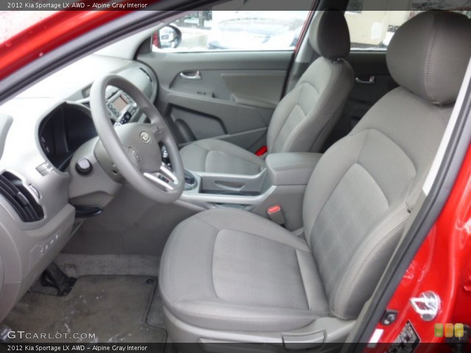 Alpine Gray Interior Front Seat for the 2012 Kia Sportage LX AWD #76889160