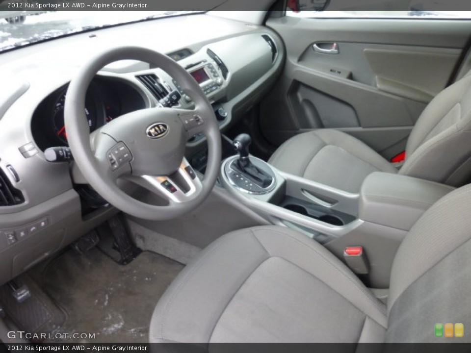 Alpine Gray Interior Prime Interior for the 2012 Kia Sportage LX AWD #76889168