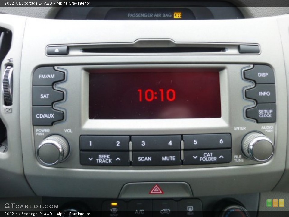 Alpine Gray Interior Audio System for the 2012 Kia Sportage LX AWD #76889208