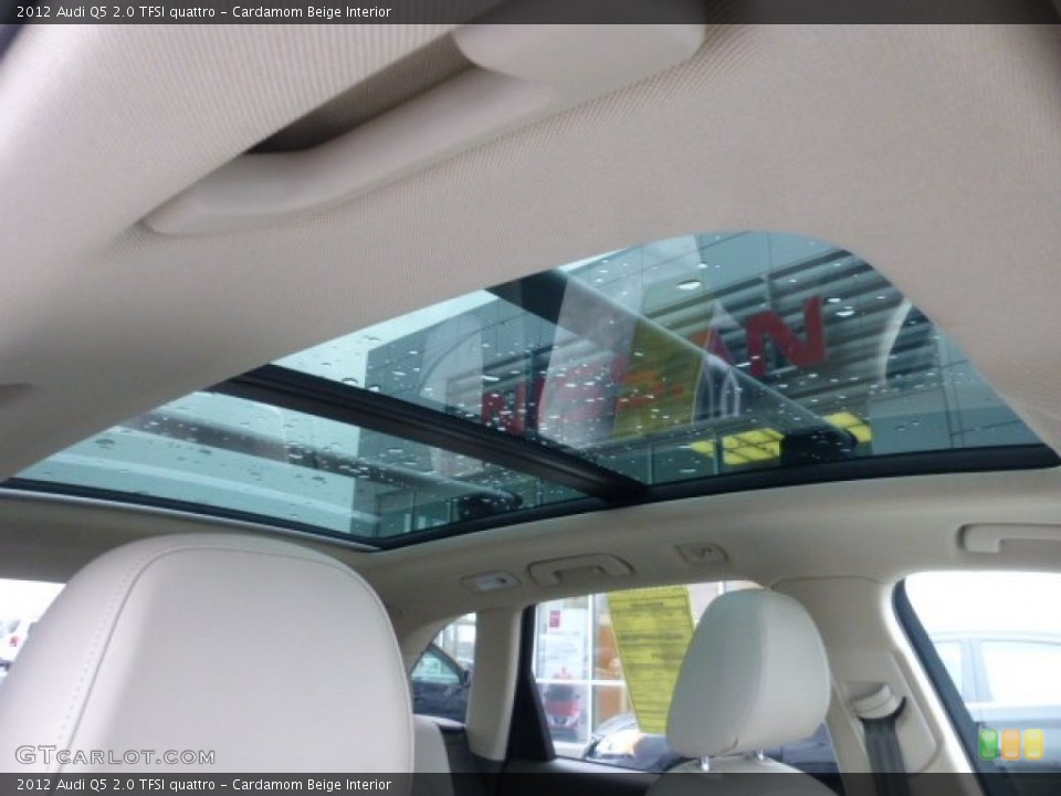 Cardamom Beige Interior Sunroof for the 2012 Audi Q5 2.0 TFSI quattro #76891676