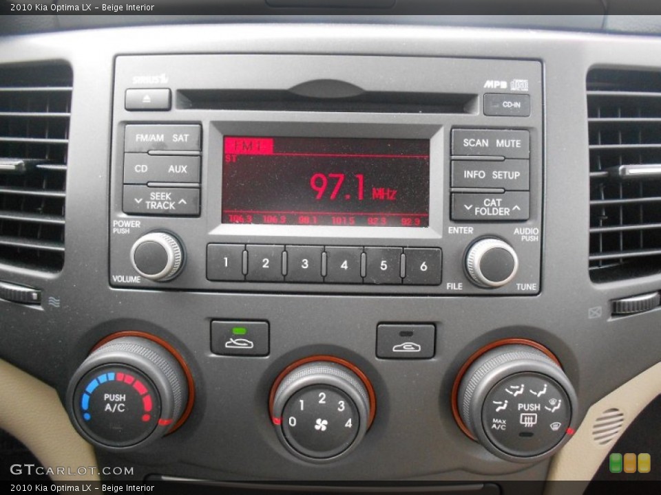 Beige Interior Audio System for the 2010 Kia Optima LX #76892436