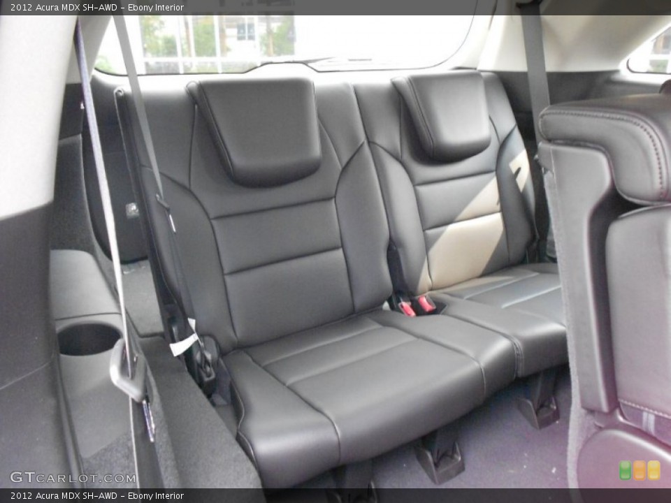Ebony Interior Rear Seat for the 2012 Acura MDX SH-AWD #76892853