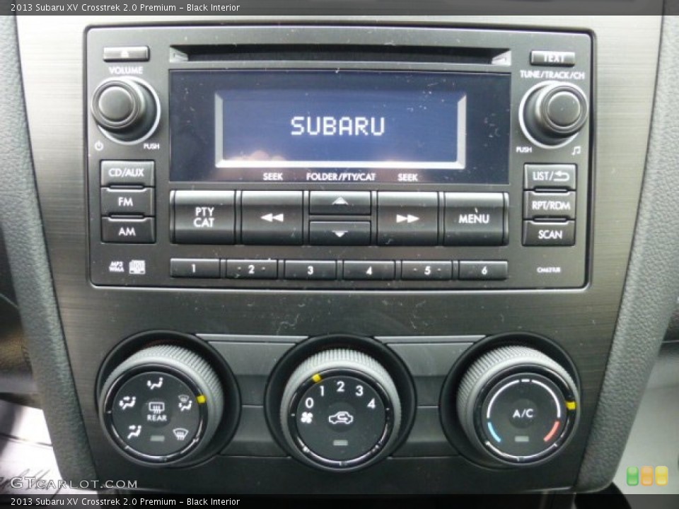 Black Interior Controls for the 2013 Subaru XV Crosstrek 2.0 Premium #76893184