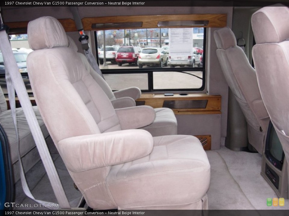 Neutral Beige Interior Rear Seat for the 1997 Chevrolet Chevy Van G1500 Passenger Conversion #76894521