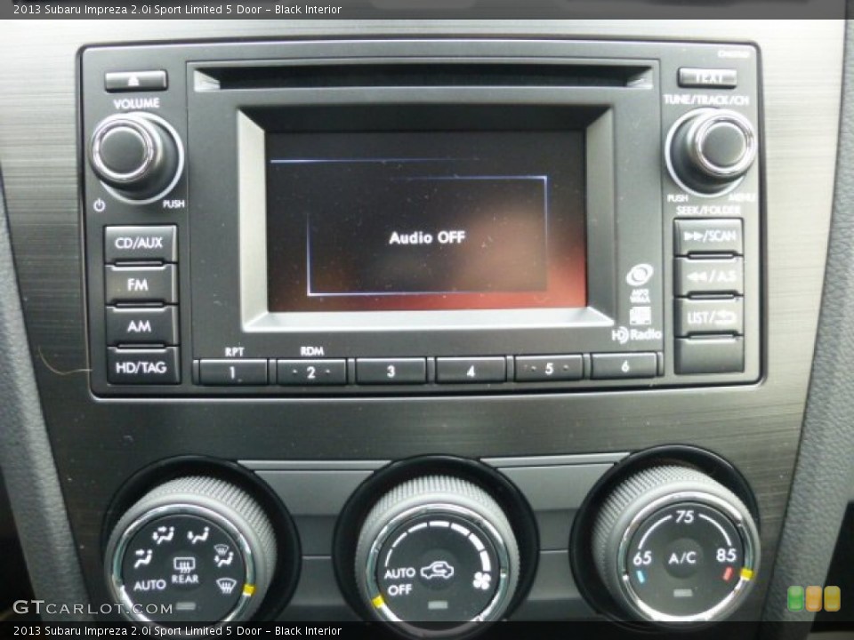 Black Interior Controls for the 2013 Subaru Impreza 2.0i Sport Limited 5 Door #76895037