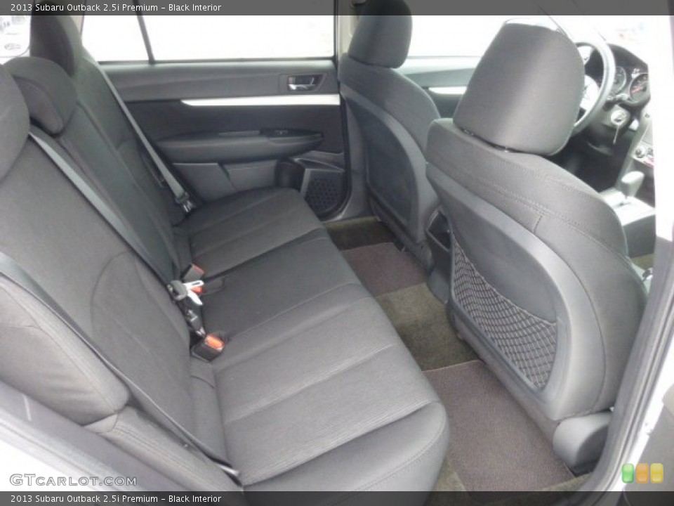 Black Interior Rear Seat for the 2013 Subaru Outback 2.5i Premium #76895559