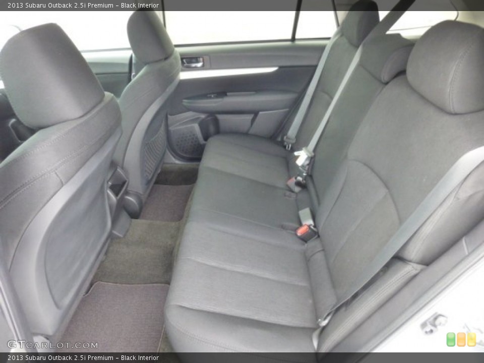 Black Interior Rear Seat for the 2013 Subaru Outback 2.5i Premium #76895583