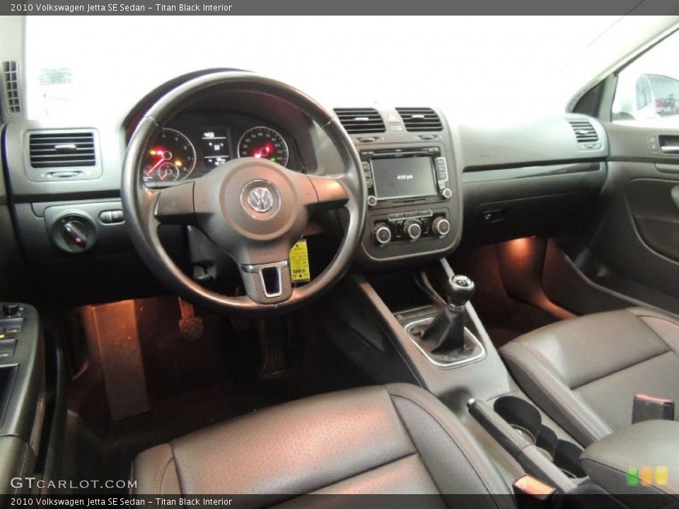 Titan Black Interior Prime Interior for the 2010 Volkswagen Jetta SE Sedan #76895597