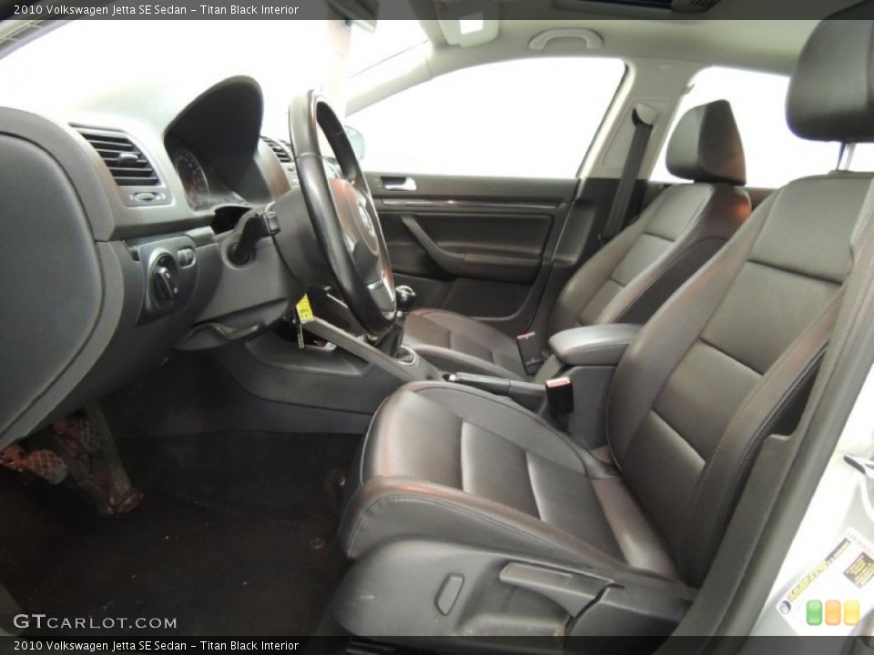Titan Black Interior Front Seat for the 2010 Volkswagen Jetta SE Sedan #76895667