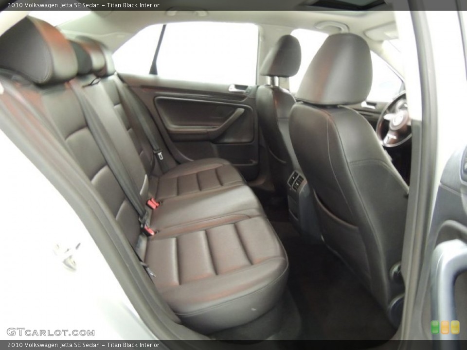 Titan Black Interior Rear Seat for the 2010 Volkswagen Jetta SE Sedan #76895745