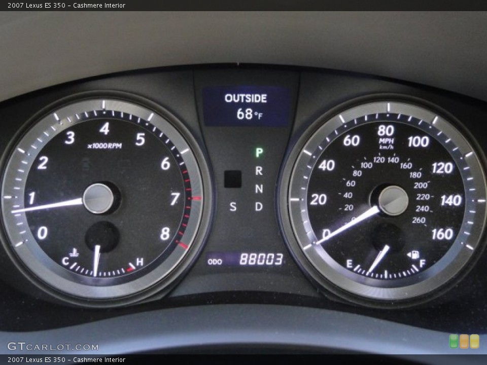 Cashmere Interior Gauges for the 2007 Lexus ES 350 #76896576