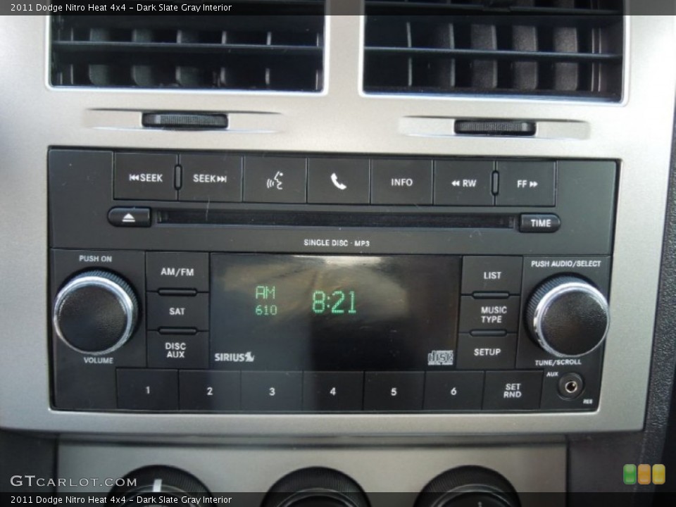 Dark Slate Gray Interior Audio System for the 2011 Dodge Nitro Heat 4x4 #76897671