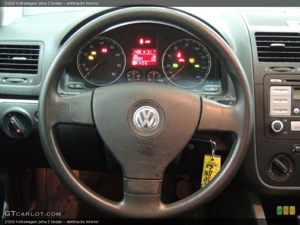 Anthracite Interior Steering Wheel for the 2009 Volkswagen Jetta S Sedan #76897725