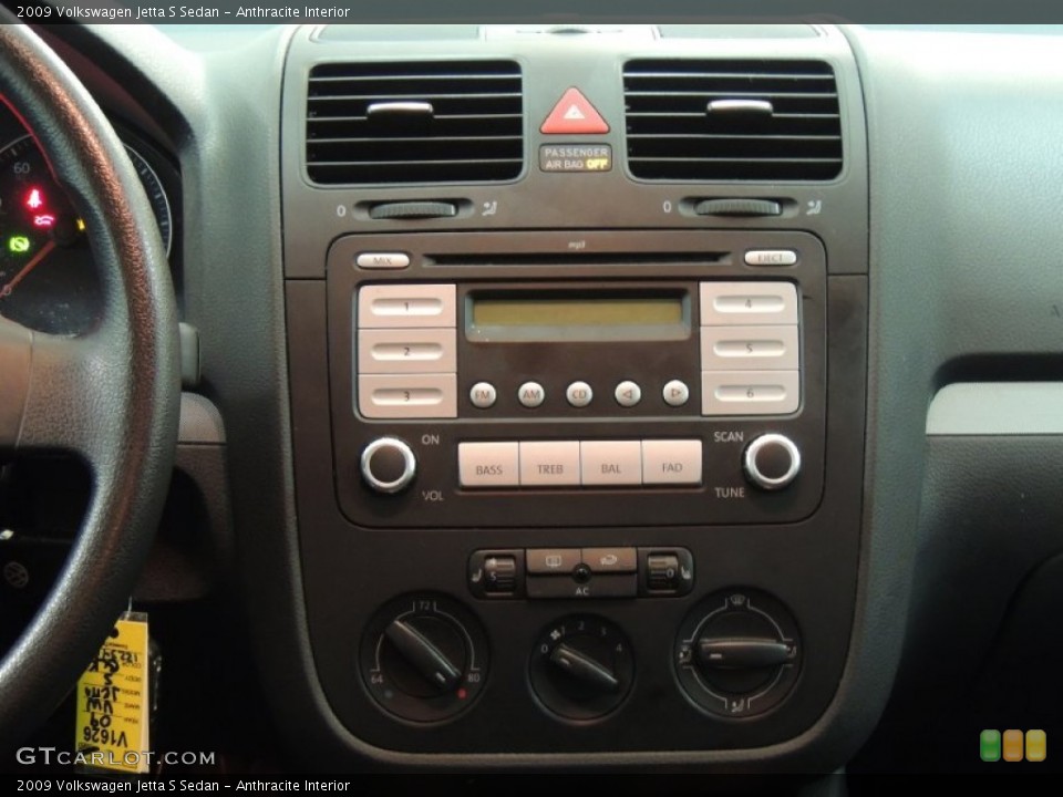 Anthracite Interior Controls for the 2009 Volkswagen Jetta S Sedan #76897766