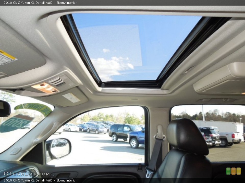 Ebony Interior Sunroof for the 2010 GMC Yukon XL Denali AWD #76898101