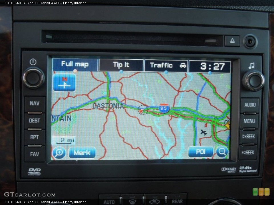 Ebony Interior Navigation for the 2010 GMC Yukon XL Denali AWD #76898191