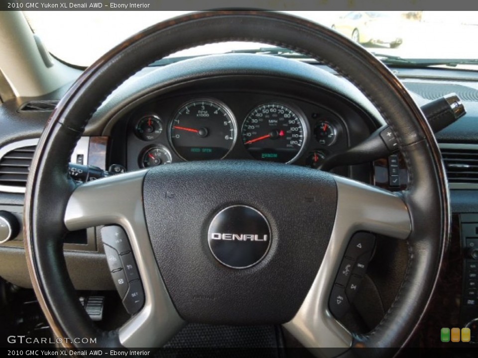 Ebony Interior Steering Wheel for the 2010 GMC Yukon XL Denali AWD #76898211