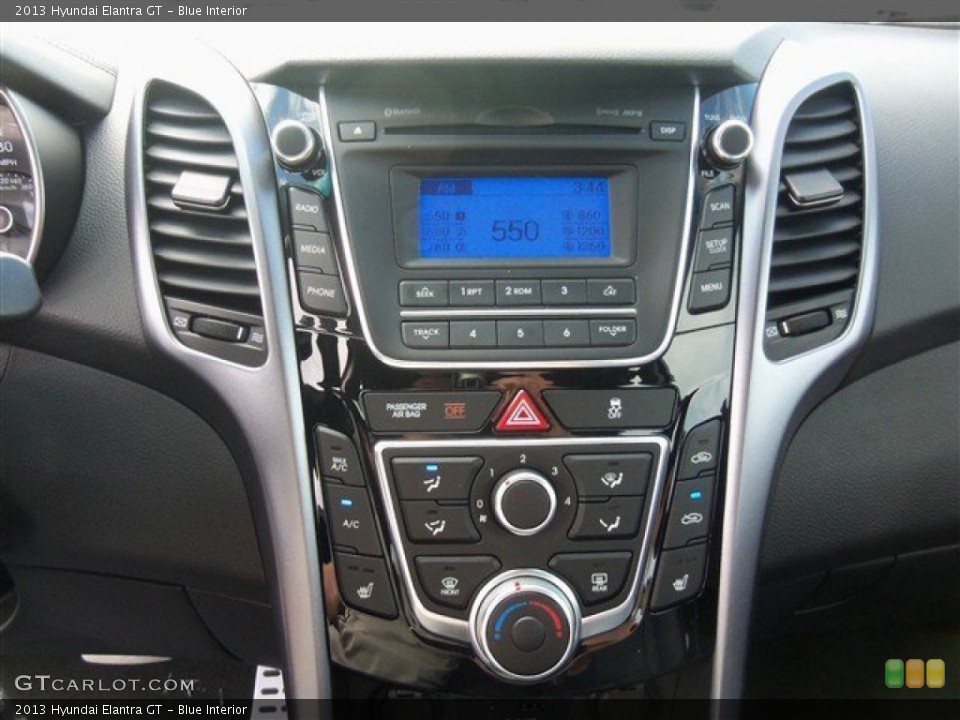 Blue Interior Controls for the 2013 Hyundai Elantra GT #76898238