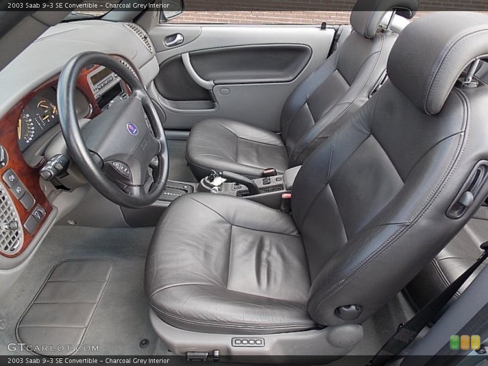 Charcoal Grey Interior Front Seat for the 2003 Saab 9-3 SE Convertible #76898604